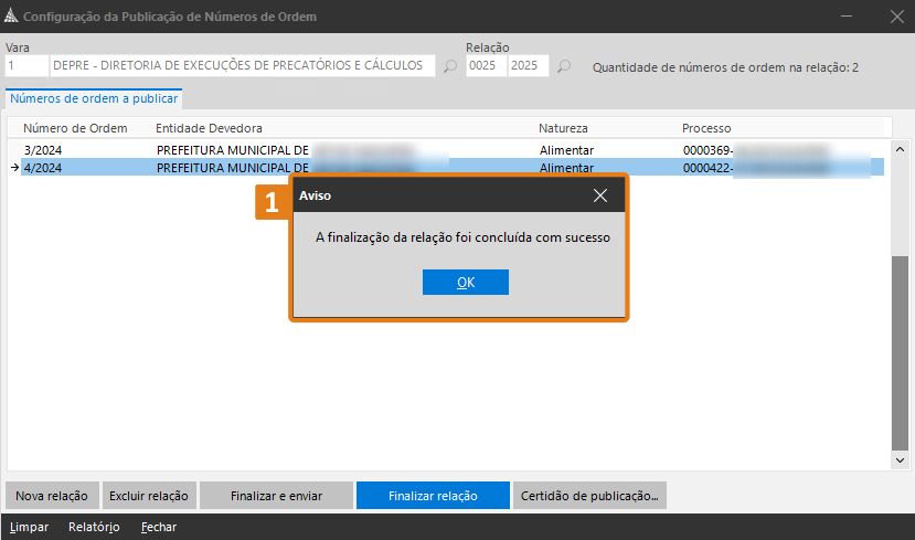 mensagem no sistema A finalização da relação foi concluída com sucesso.png
